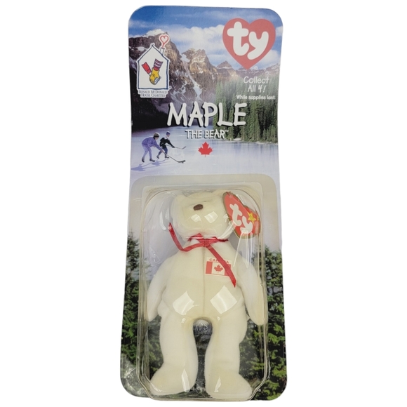 1999 McDonald’s TY Teenie Beanie MAPLE THE BEAR With Errors Rare 1999 - Picture 1 of 4